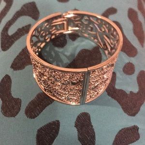 Silver scroll bracelet